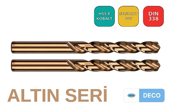 Deco Altın Seri Kobaltlı Matkap Ucu - Q8,1