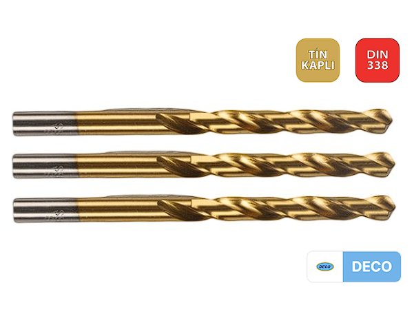 9 MM DIN 338 TİN KAPLI MATKAP UCU DECO