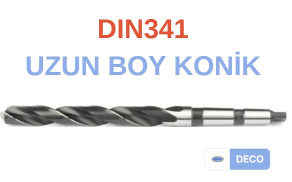 Deco DIN341 Uzun Boy Konik Matkap Ucu - 25X206X327 MM