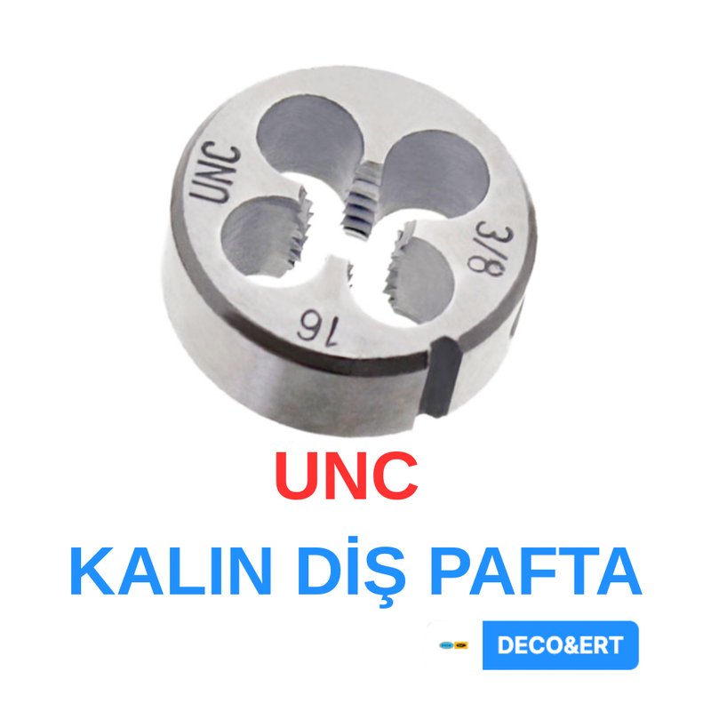 ERT UNC Kalın Diş Pafta - UNC 1/2