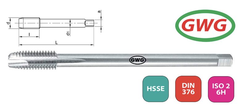 GWG Uzun Boy Düz Makine Kılavuzu - M8 L150