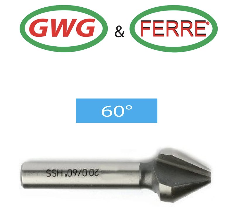 Ferre 60° Havşa Freze 8mm