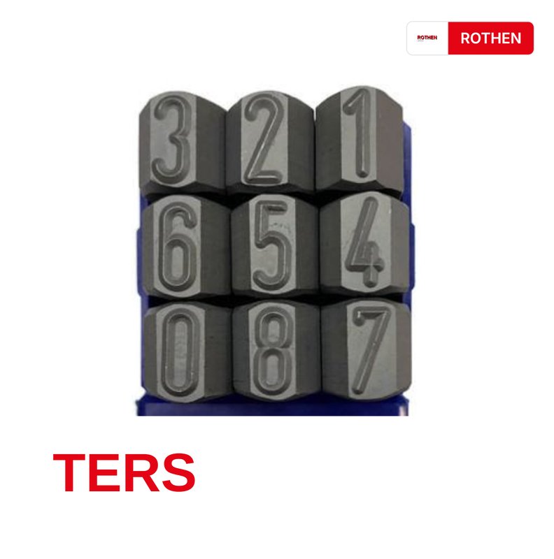 10 mm ROTHEN TERS ÇELİK RAKAM TAKIMI