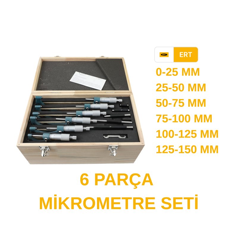 0-150 MM 6 PARÇA MİKROMETRE SETİ